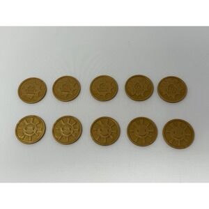 Ryan's World Treasure Chest Replacement Coins / Discs Set Of‎ 10